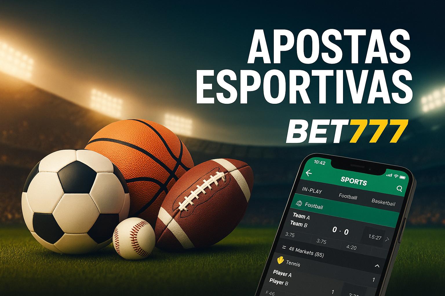 Apostas esportivas no cassino online BET777  